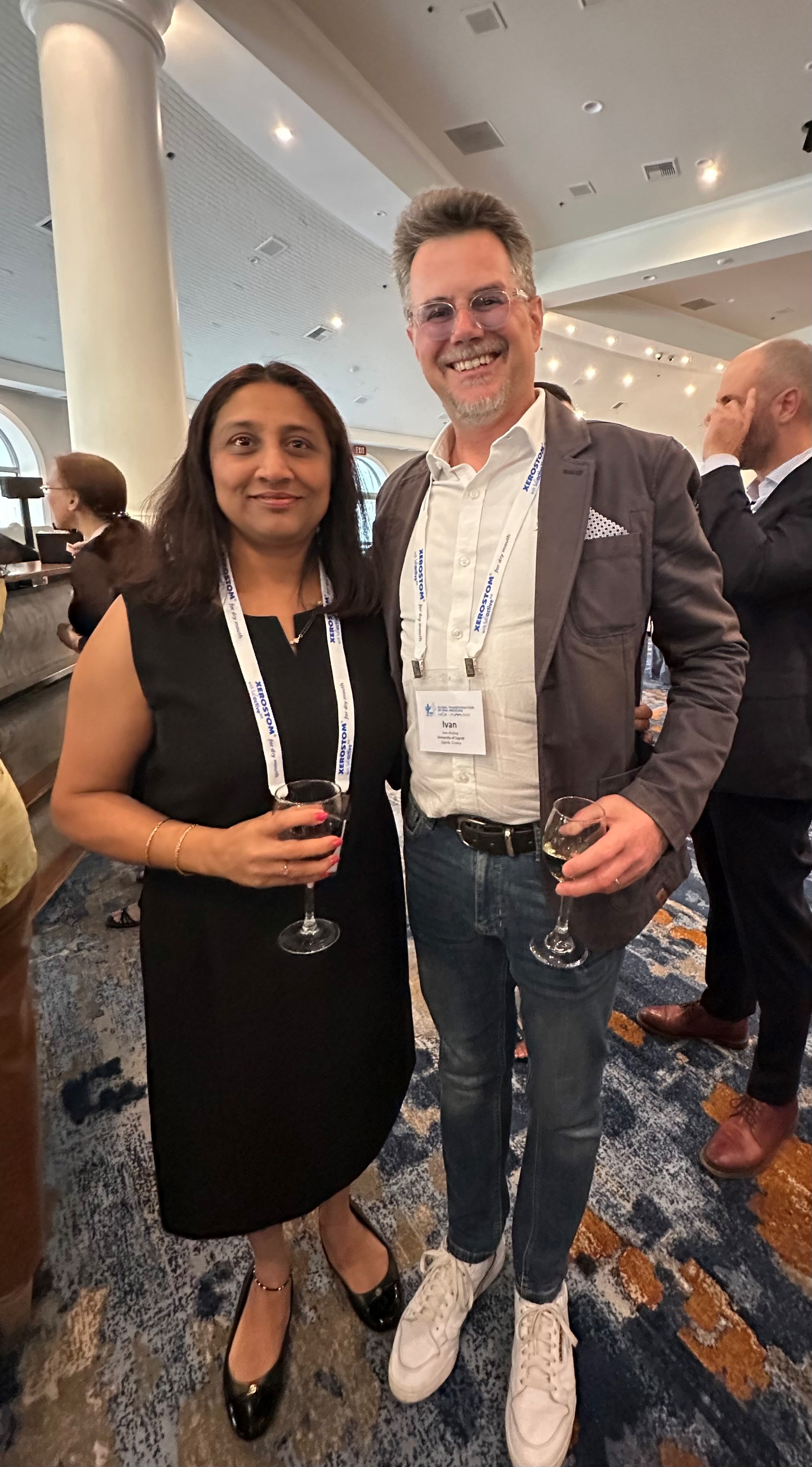 From left to right: Drs. Sonal Shah (University of Nevada, Las Vegas), and Ivan Alajbeg (University of Zagreb, Croatia)