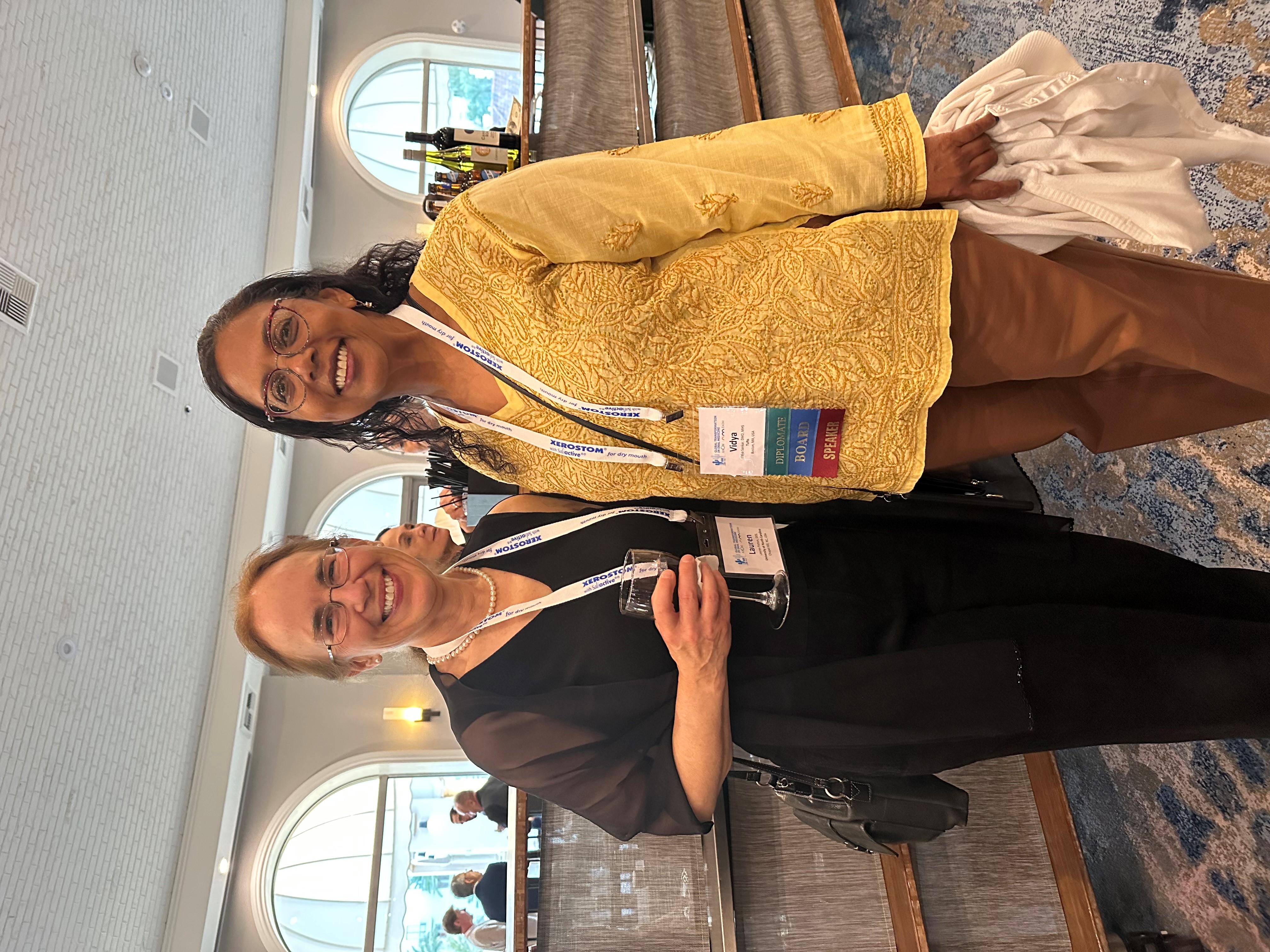 From left to right: Drs. Lauren Patton (University of North Carolina, Chapel Hill), and Vidya Sankar (Tufts, Boston)