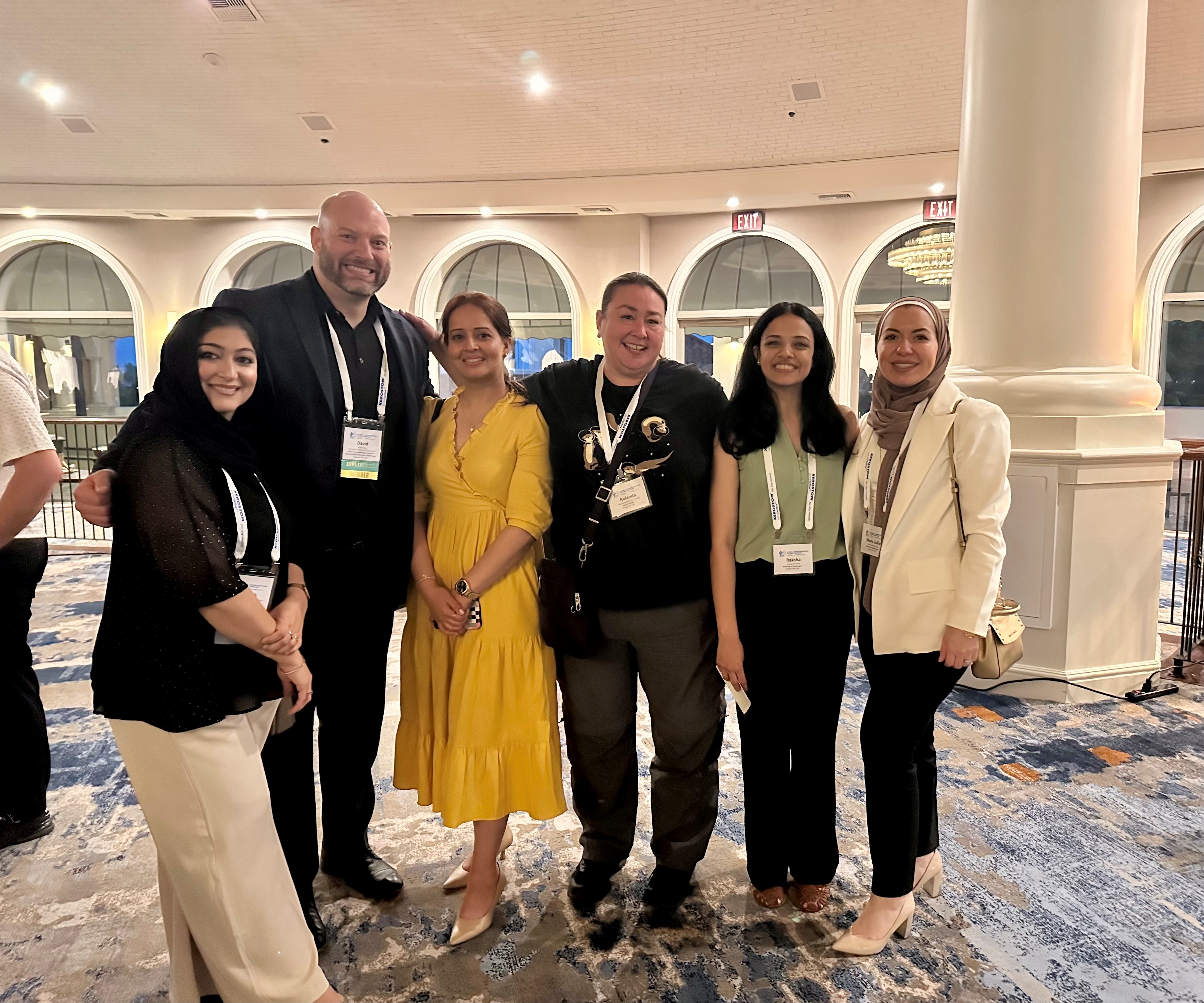 From left to right: Drs. Wardah Saleem, David Dean, Amarinder Kaur, Rolanda Ward, Raksha Narendra, and Mona Jullie Hajj (University of Washington, Seattle)
